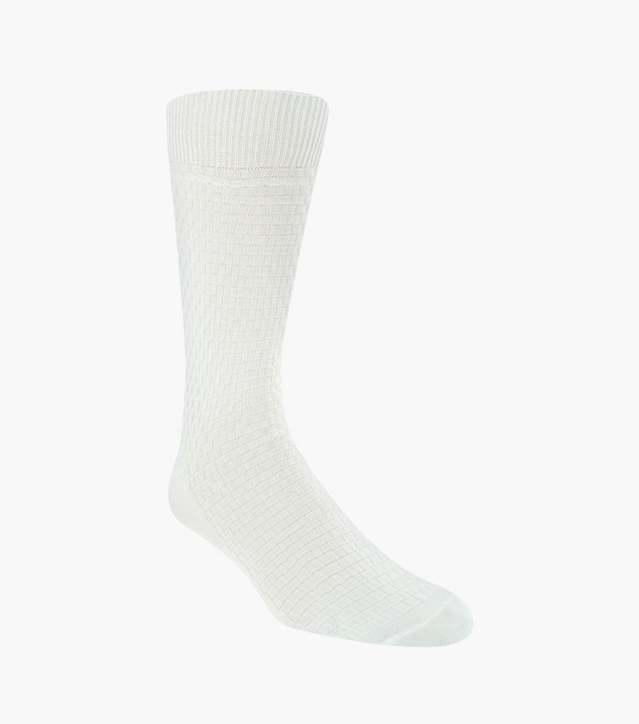 Socks | Stacy Adams Basket Weave Men\\'S Crew Dress Sock