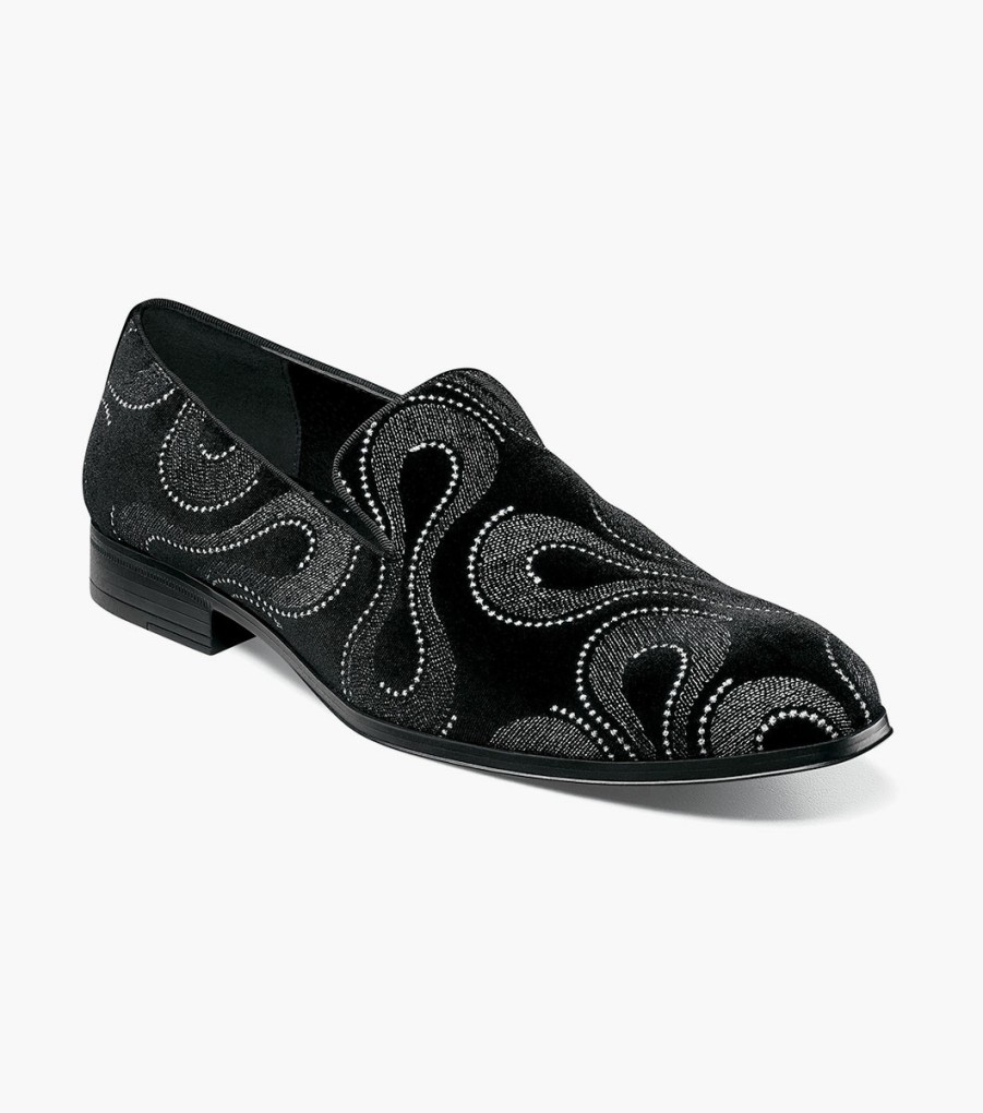 Loafers | Stacy Adams Swainson Plain Toe Embroidered Slip On