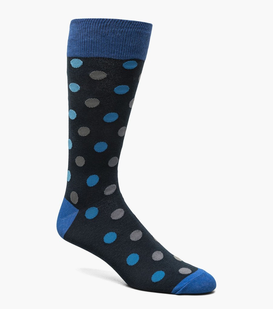 Socks | Stacy Adams Oversize Dots Men\\'S Crew Dress Sock