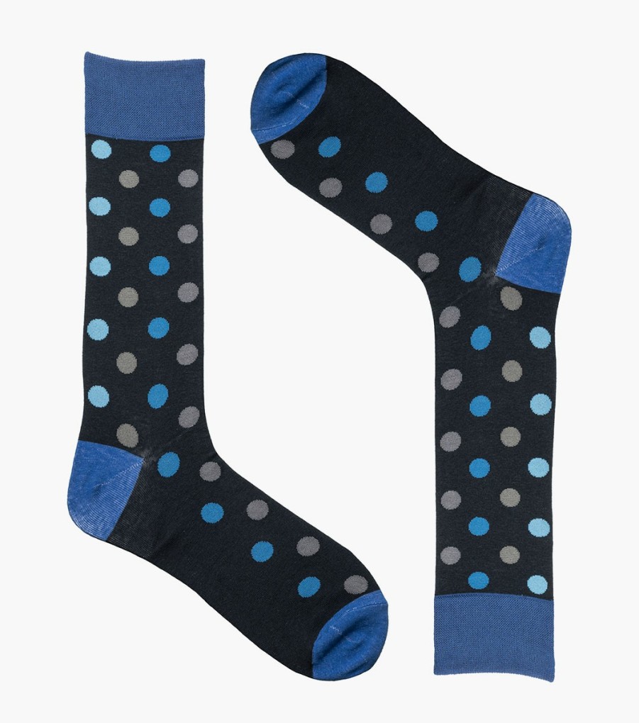 Socks | Stacy Adams Oversize Dots Men\\'S Crew Dress Sock