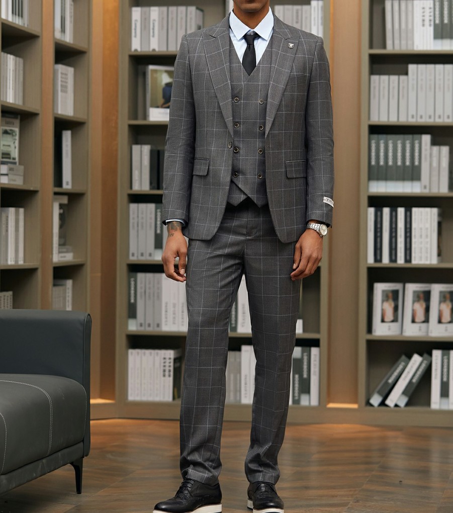 Suits | Stacy Adams Fiennes 3 Piece Vested Suit