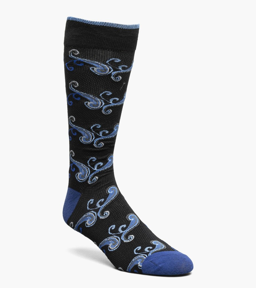 Socks | Stacy Adams Cool Paisley Men\\'S Crew Dress Sock