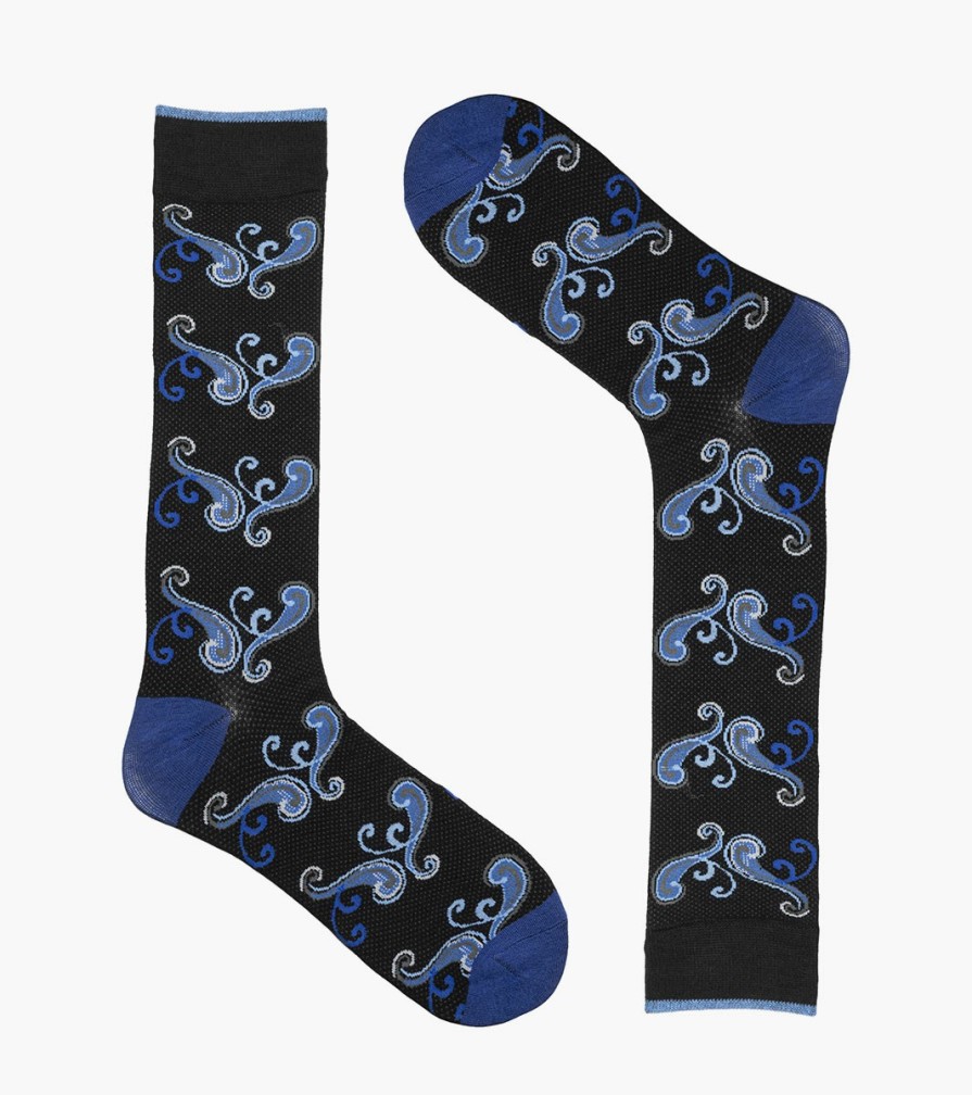 Socks | Stacy Adams Cool Paisley Men\\'S Crew Dress Sock