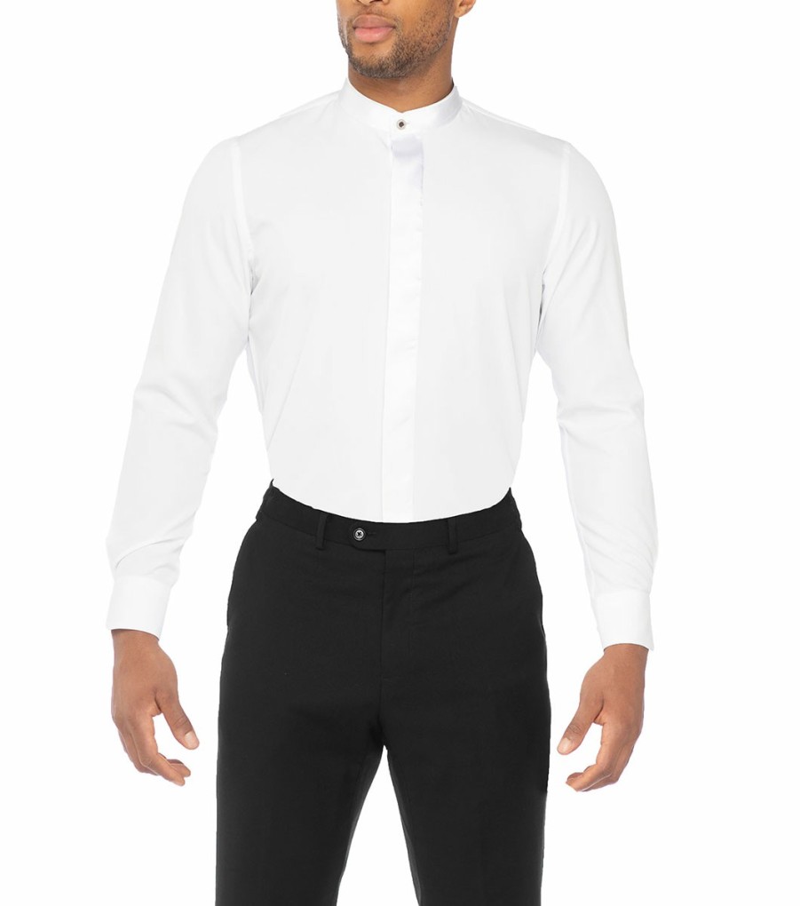 Dress Shirts | Stacy Adams Walsh Dress Shirt Band Collar