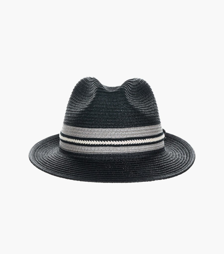 Hats | Stacy Adams Montrell Fedora Paper Braid Pinch Front Hat