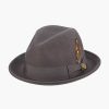 Hats | Stacy Adams Ari Fedora Wool Felt Pinch Front Hat