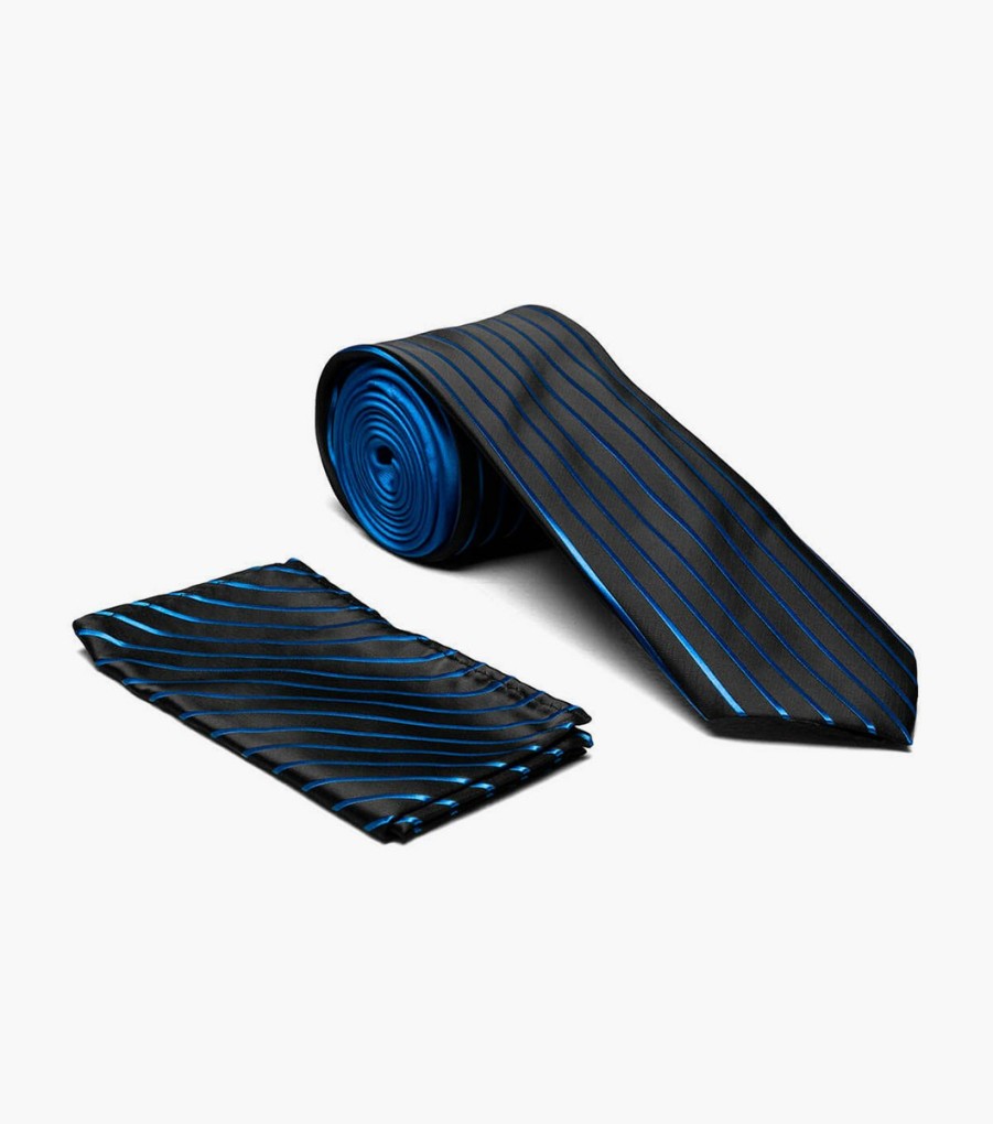 Ties | Stacy Adams Formal Royal Tie & Hanky Set