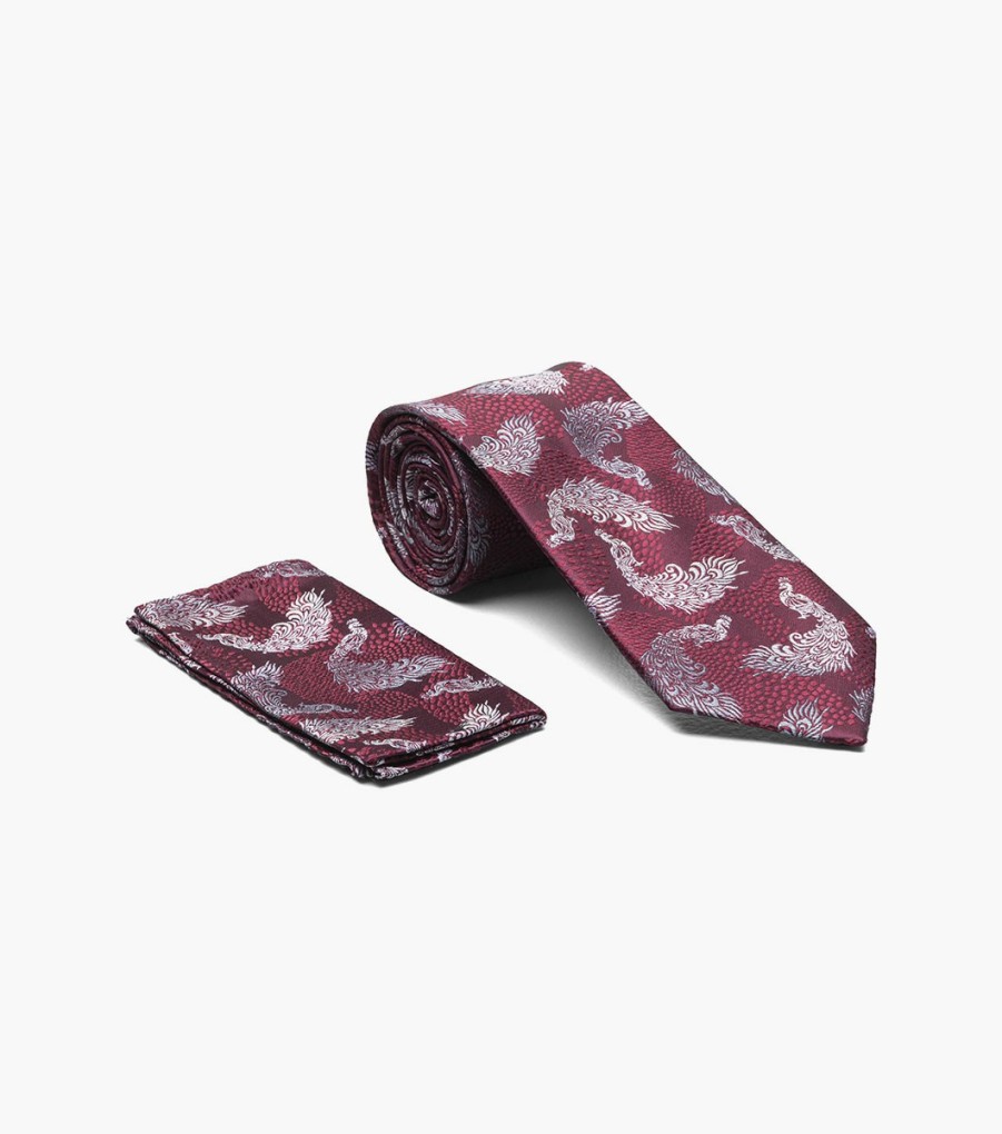 Ties | Stacy Adams Beau Tie And Hanky Set