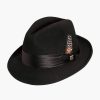 Hats | Stacy Adams Ash Fedora Crushable Wool Felt Pinch Front Hat