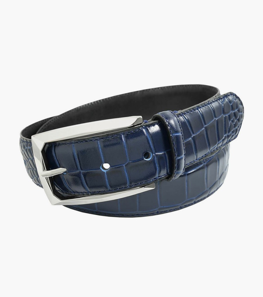 Belts | Stacy Adams Ozzie Xl Croc Emboss Belt