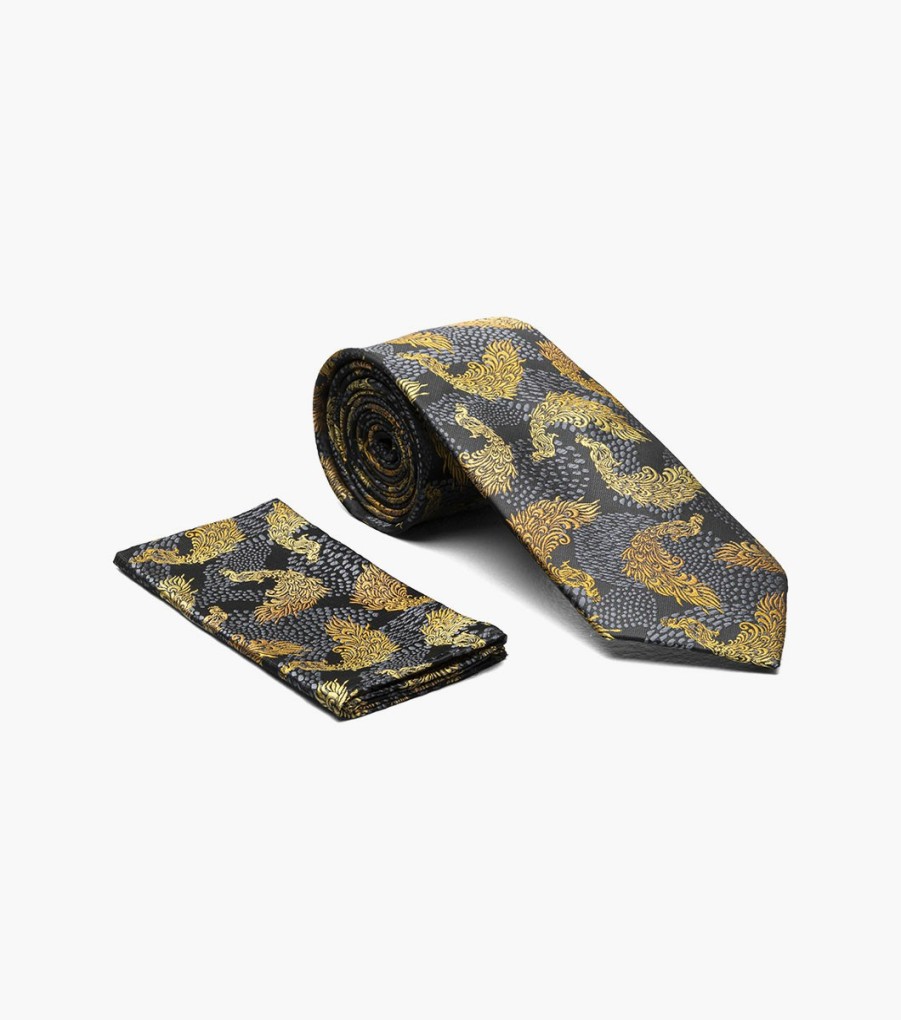 Ties | Stacy Adams Bennett Tie And Hanky Set