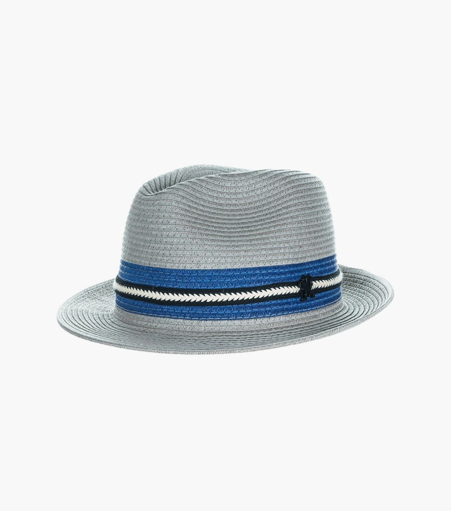 Hats | Stacy Adams Montrell Fedora Paper Braid Pinch Front Hat