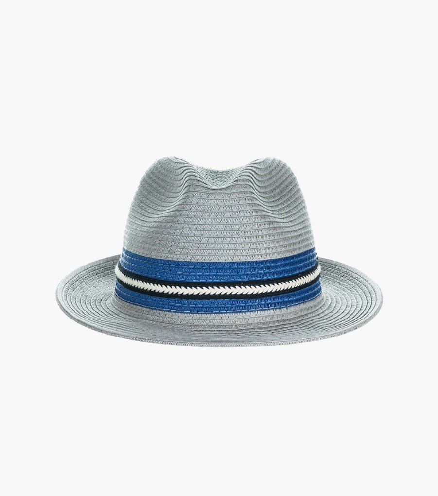 Hats | Stacy Adams Montrell Fedora Paper Braid Pinch Front Hat