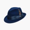 Hats | Stacy Adams Ash Fedora Crushable Wool Felt Pinch Front Hat