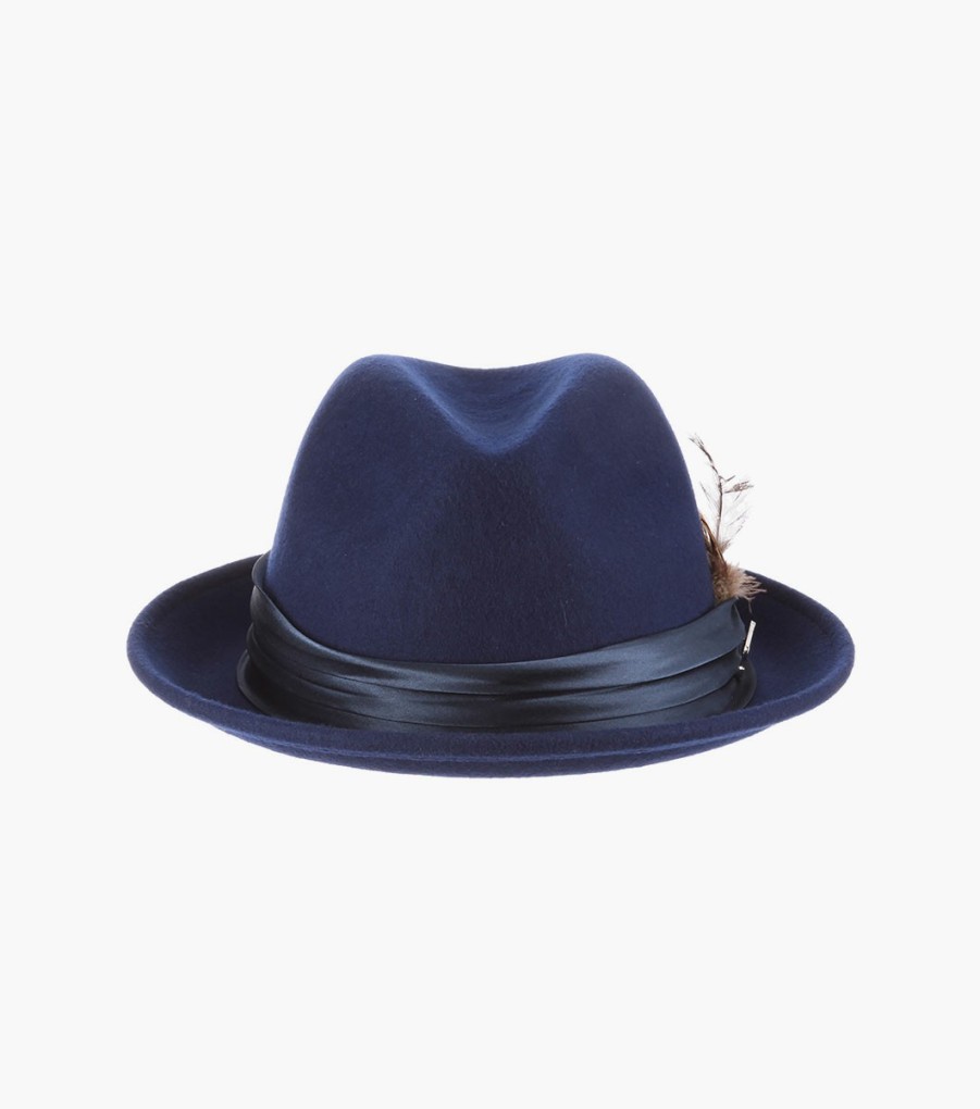 Hats | Stacy Adams Ash Fedora Crushable Wool Felt Pinch Front Hat