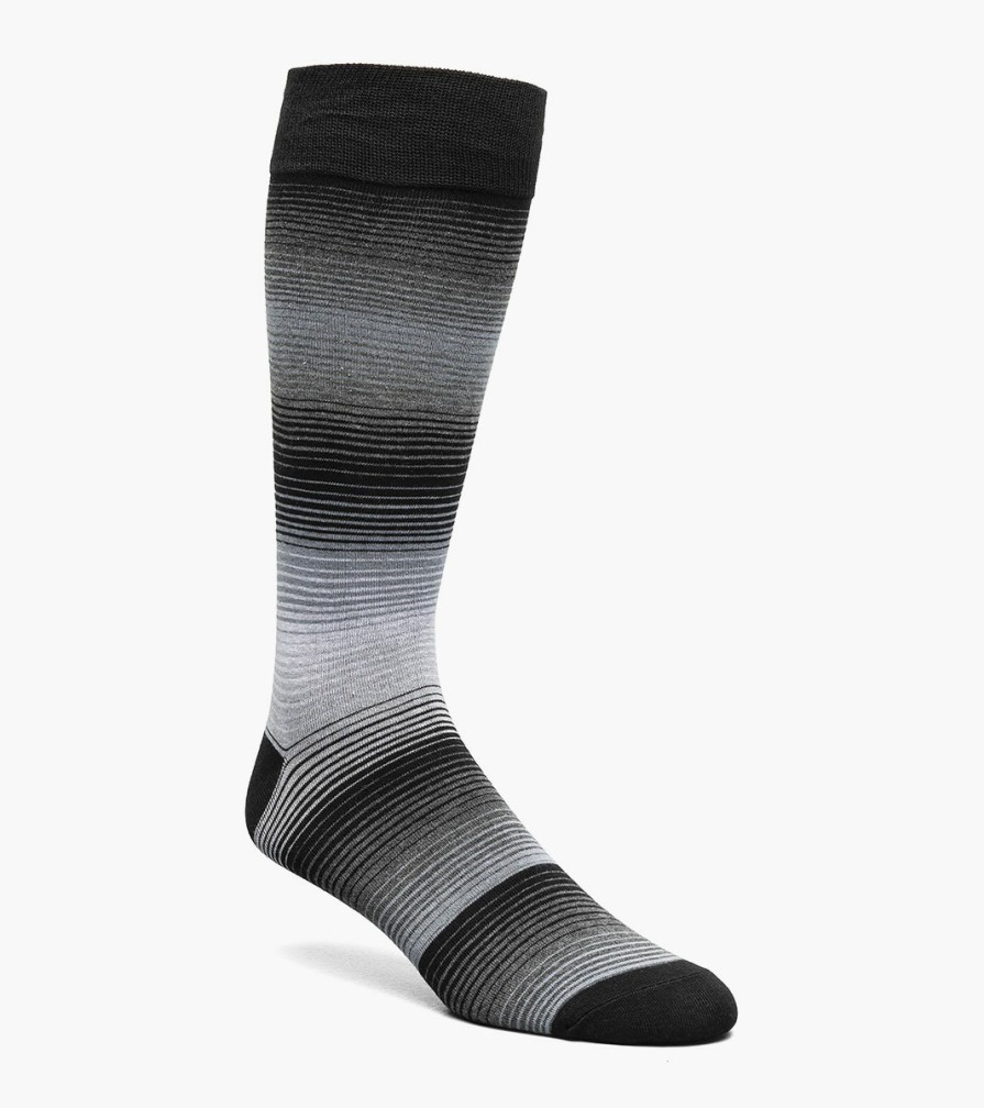 Socks | Stacy Adams Cool Stripe Men\\'S Crew Dress Sock