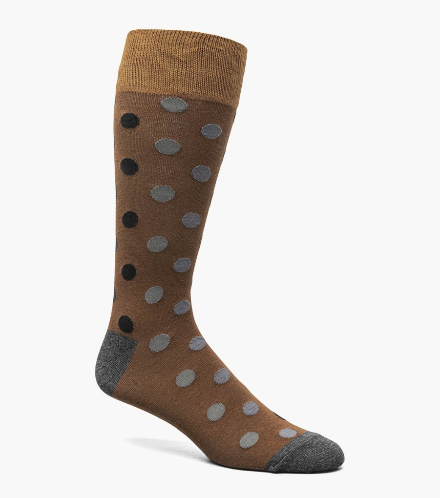 Socks | Stacy Adams Oversize Dots Men\\'S Crew Dress Sock