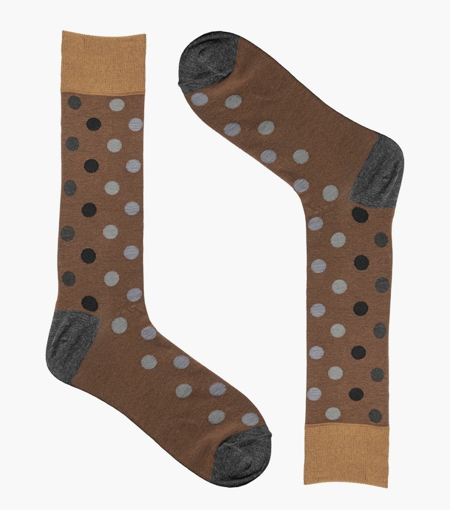 Socks | Stacy Adams Oversize Dots Men\\'S Crew Dress Sock