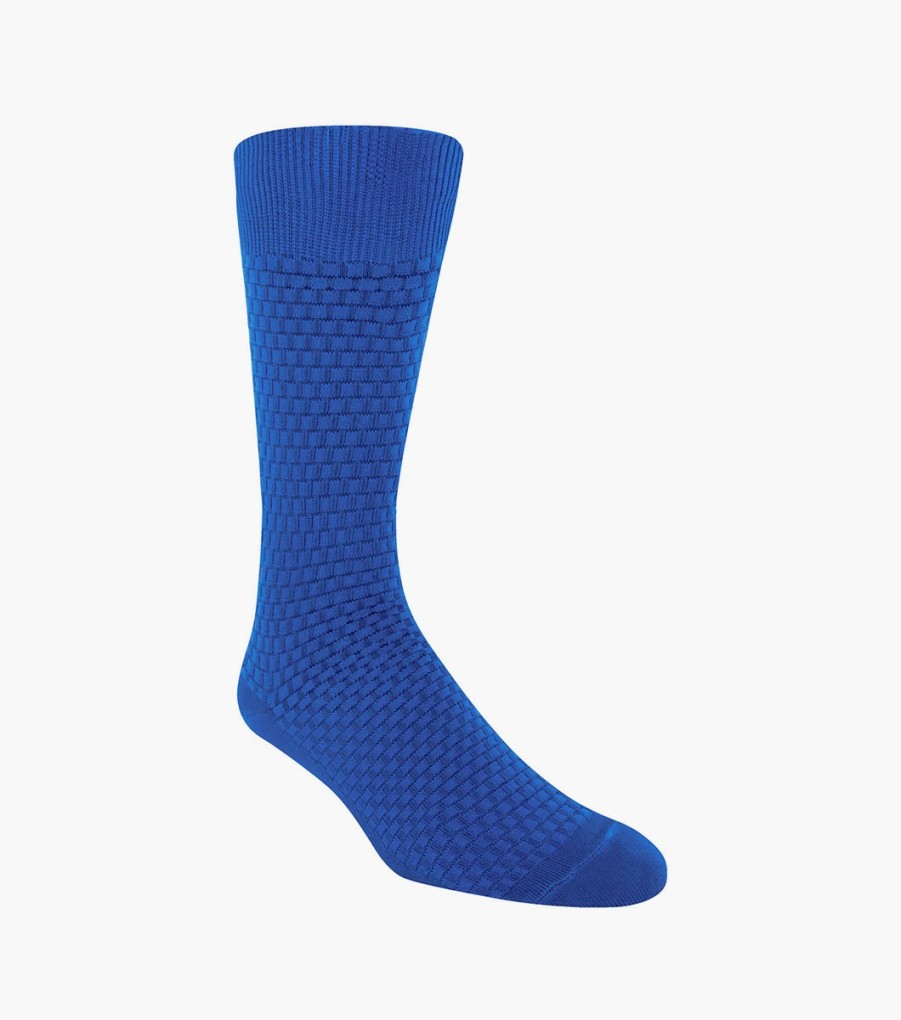 Socks | Stacy Adams Basket Weave Men\\'S Crew Dress Sock