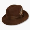 Hats | Stacy Adams Ash Fedora Crushable Wool Felt Pinch Front Hat