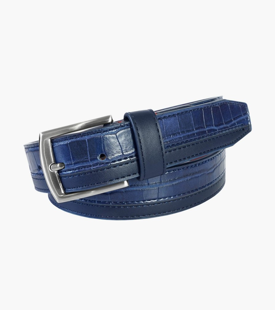 Belts | Stacy Adams Durant Croc Embossed Belt