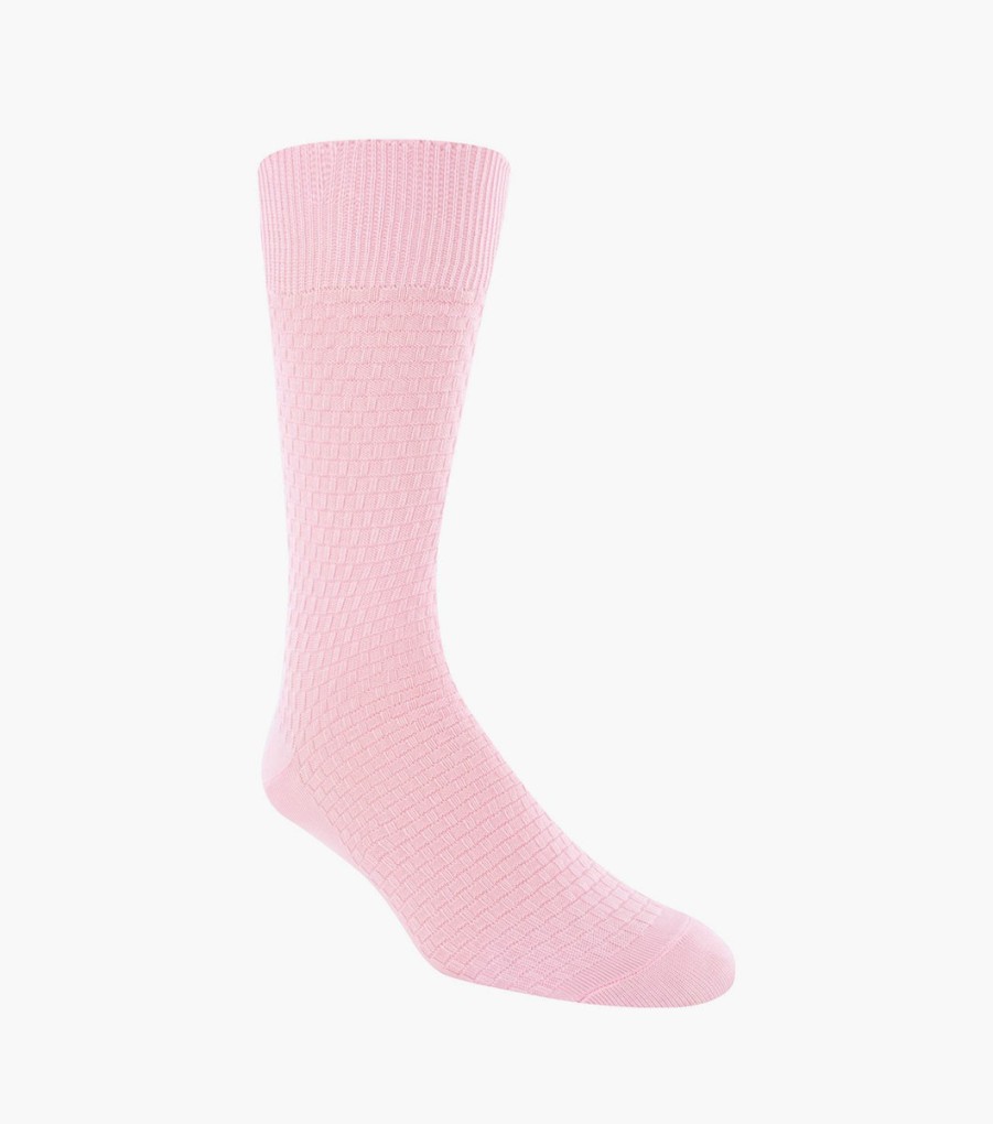 Socks | Stacy Adams Basket Weave Men\\'S Crew Dress Sock