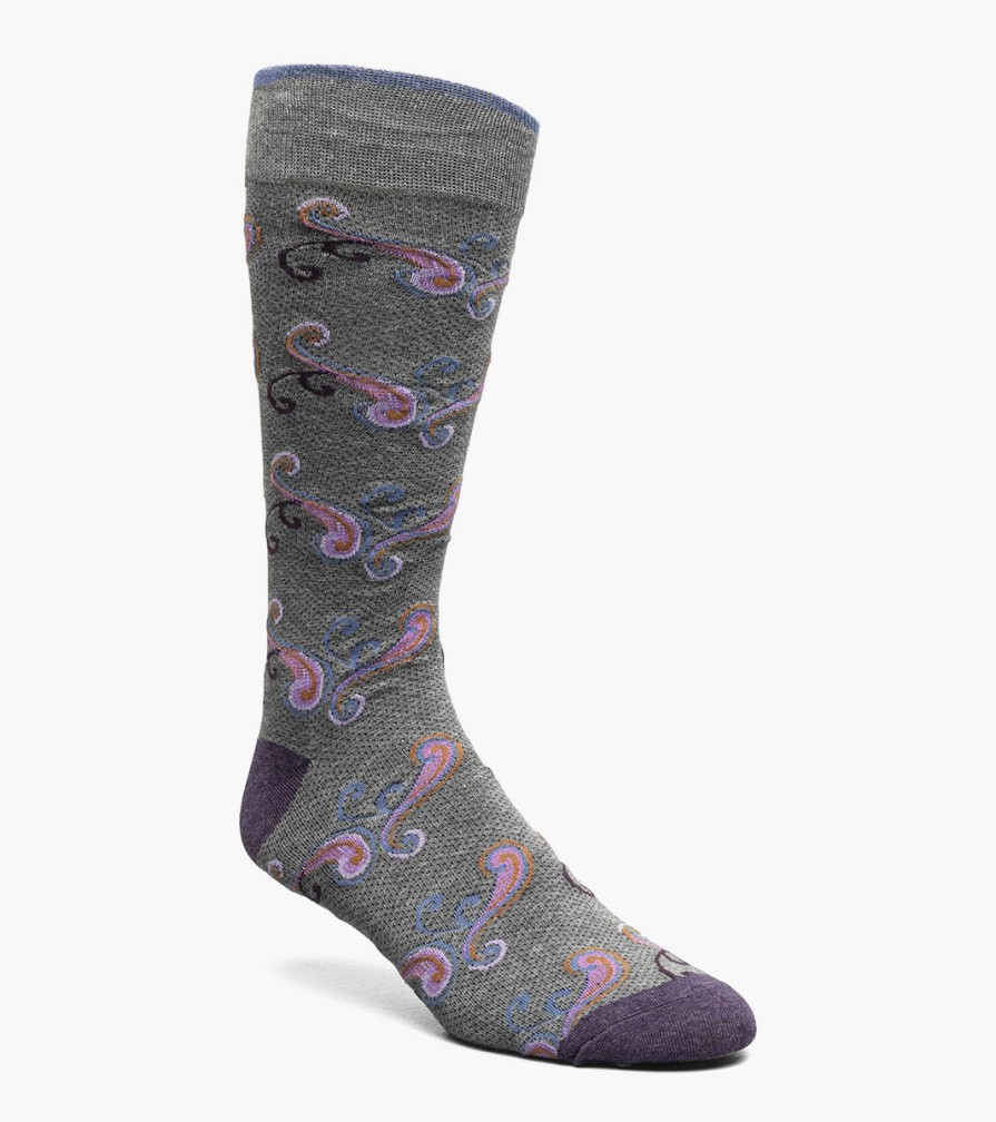 Socks | Stacy Adams Cool Paisley Men\\'S Crew Dress Sock