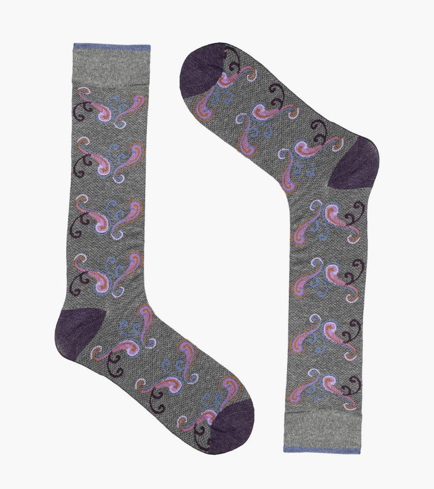 Socks | Stacy Adams Cool Paisley Men\\'S Crew Dress Sock