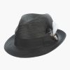 Hats | Stacy Adams Belmont Fedora Poly Braid Pinch Front Hat