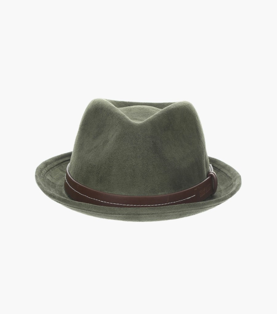 Hats | Stacy Adams Klimt Fedora Suede Pinch Front Hat