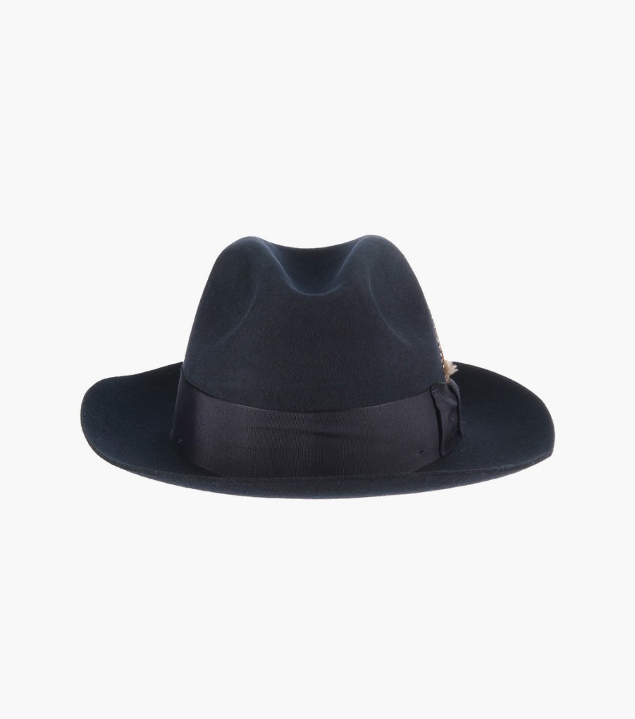 Hats | Stacy Adams August Fedora Wool Felt Pinch Front Hat