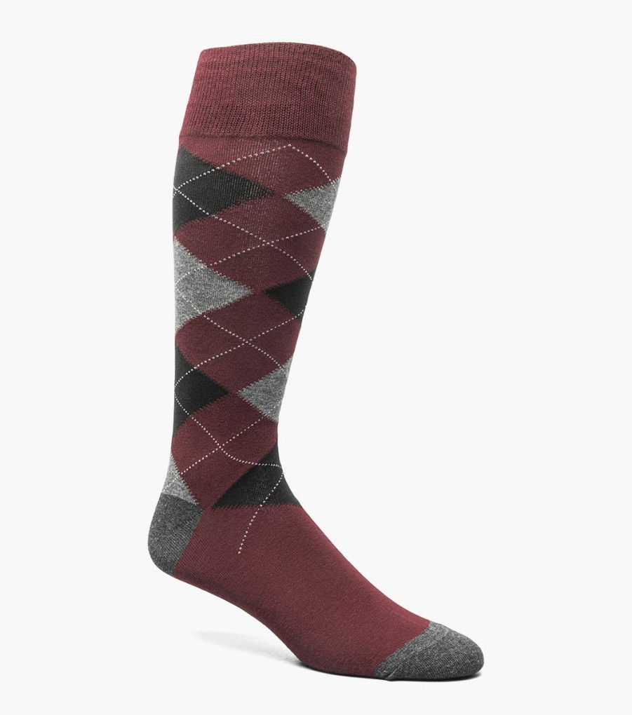 Socks | Stacy Adams Classic Argyle Men\\'S Crew Dress Sock