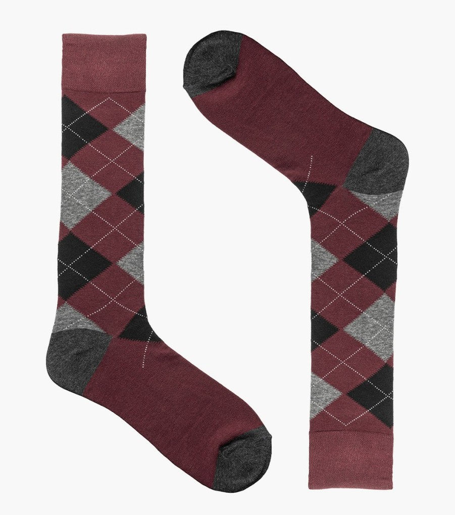 Socks | Stacy Adams Classic Argyle Men\\'S Crew Dress Sock