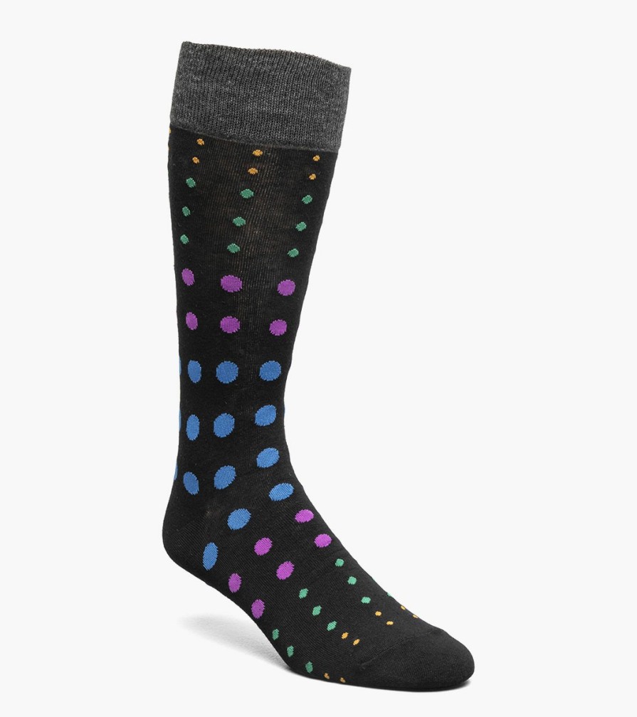 Socks | Stacy Adams Multi-Size Dots Men\\'S Crew Dress Socks