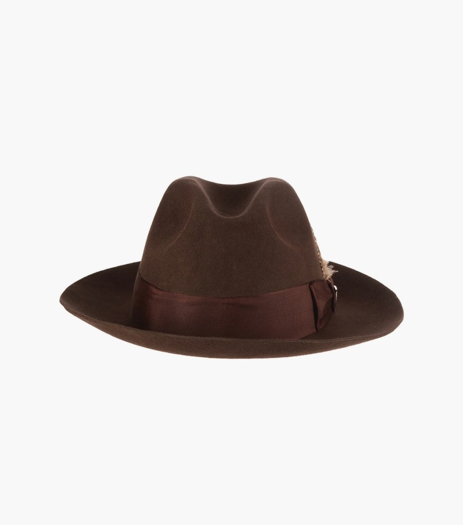 Hats | Stacy Adams August Fedora Wool Felt Pinch Front Hat