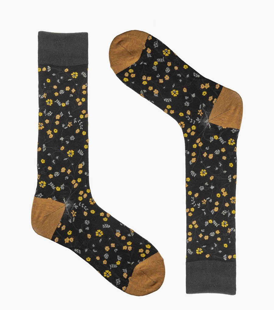 Socks | Stacy Adams Fine Floral Men\\'S Crew Dress Sock