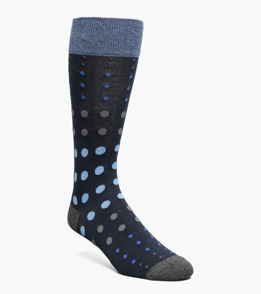 Socks | Stacy Adams Multi-Size Dots Men\\'S Crew Dress Socks