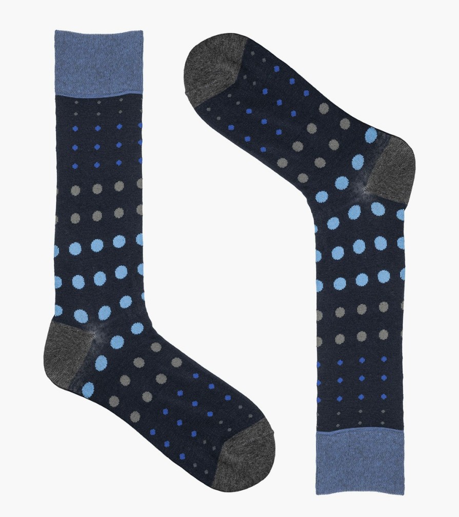 Socks | Stacy Adams Multi-Size Dots Men\\'S Crew Dress Socks