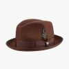 Hats | Stacy Adams Clifton Fedora Wool Pinch Front Hat