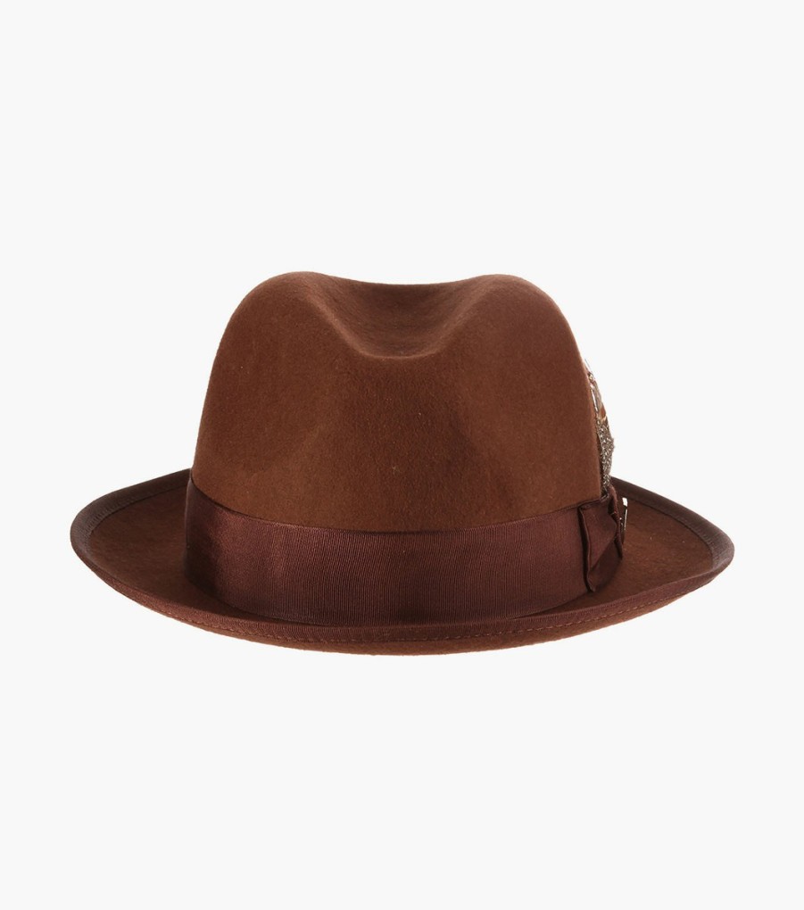 Hats | Stacy Adams Clifton Fedora Wool Pinch Front Hat