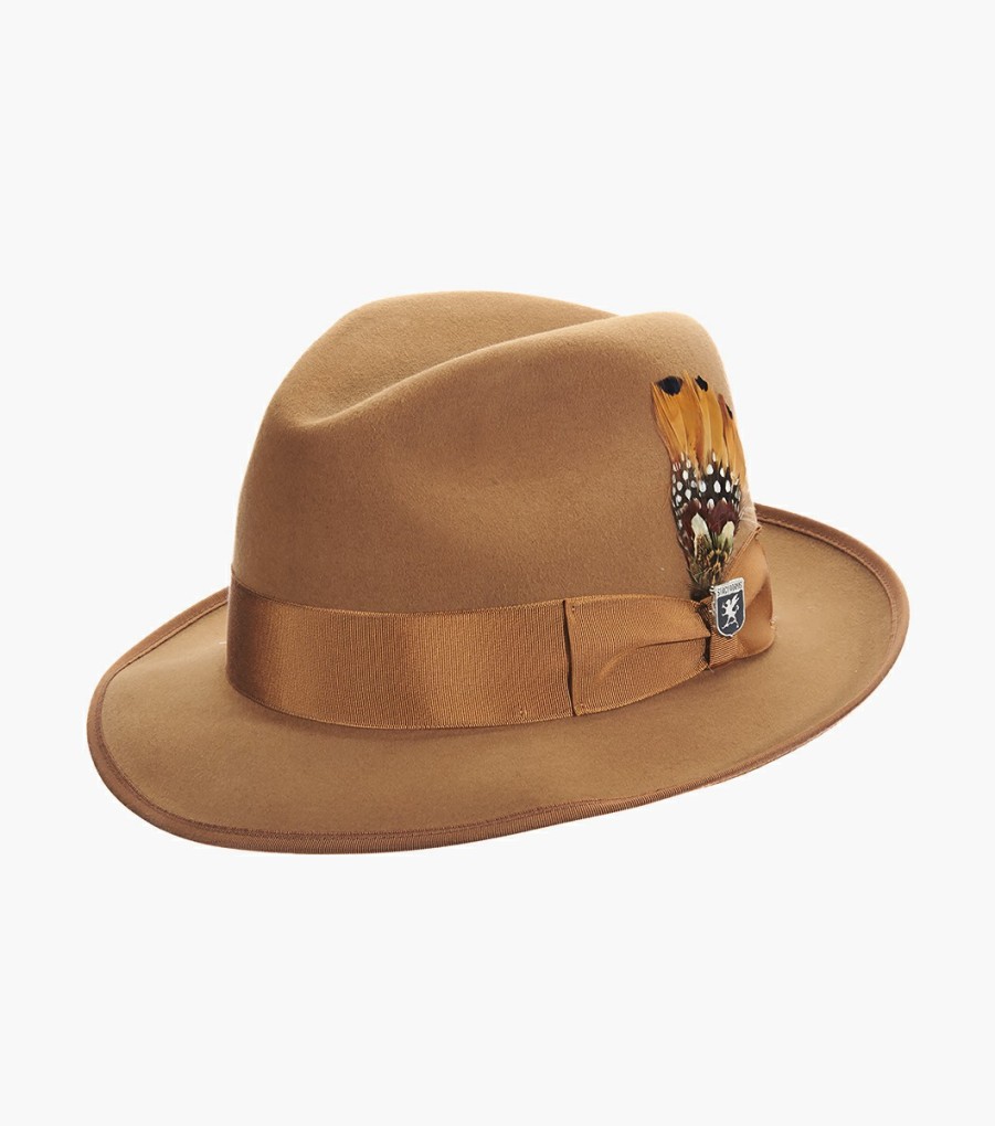 Hats | Stacy Adams Clifton Fedora Wool Pinch Front Hat