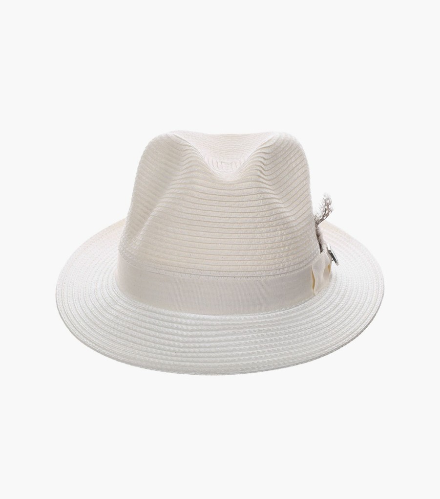 Hats | Stacy Adams Corby Fedora Paper Braid Pinch Front Hat