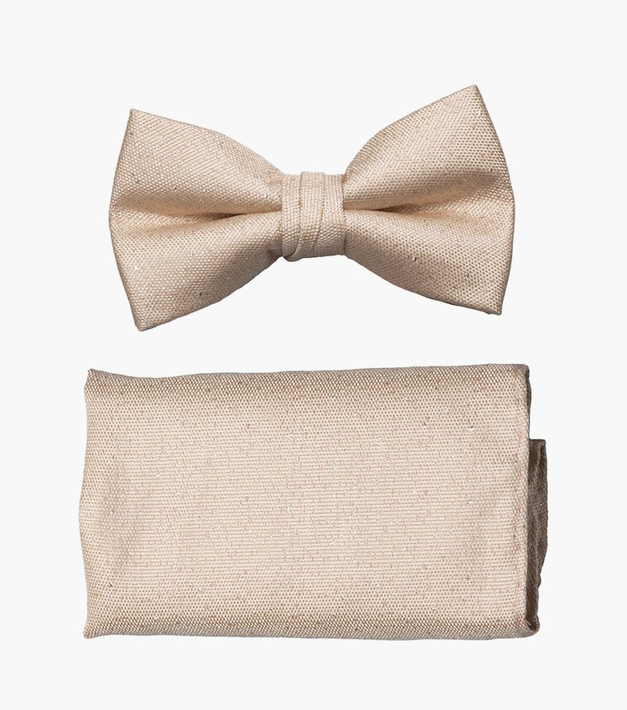 Ties | Stacy Adams Randy Diamond Dust Bow Tie & Hanky Set