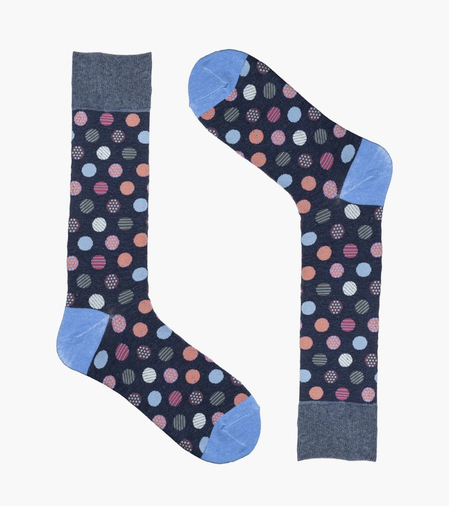 Socks | Stacy Adams Dots Men\\'S Crew Dress Sock