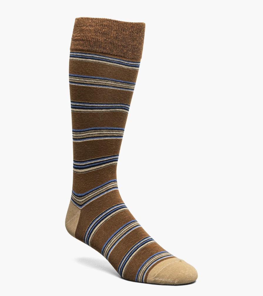 Socks | Stacy Adams Mini Stripe Men\\'S Crew Dress Socks