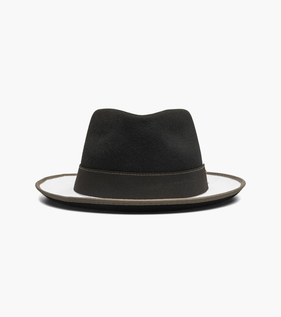 Hats | Stacy Adams Wentworth Fedora Wool Felt Pinch Front Hat