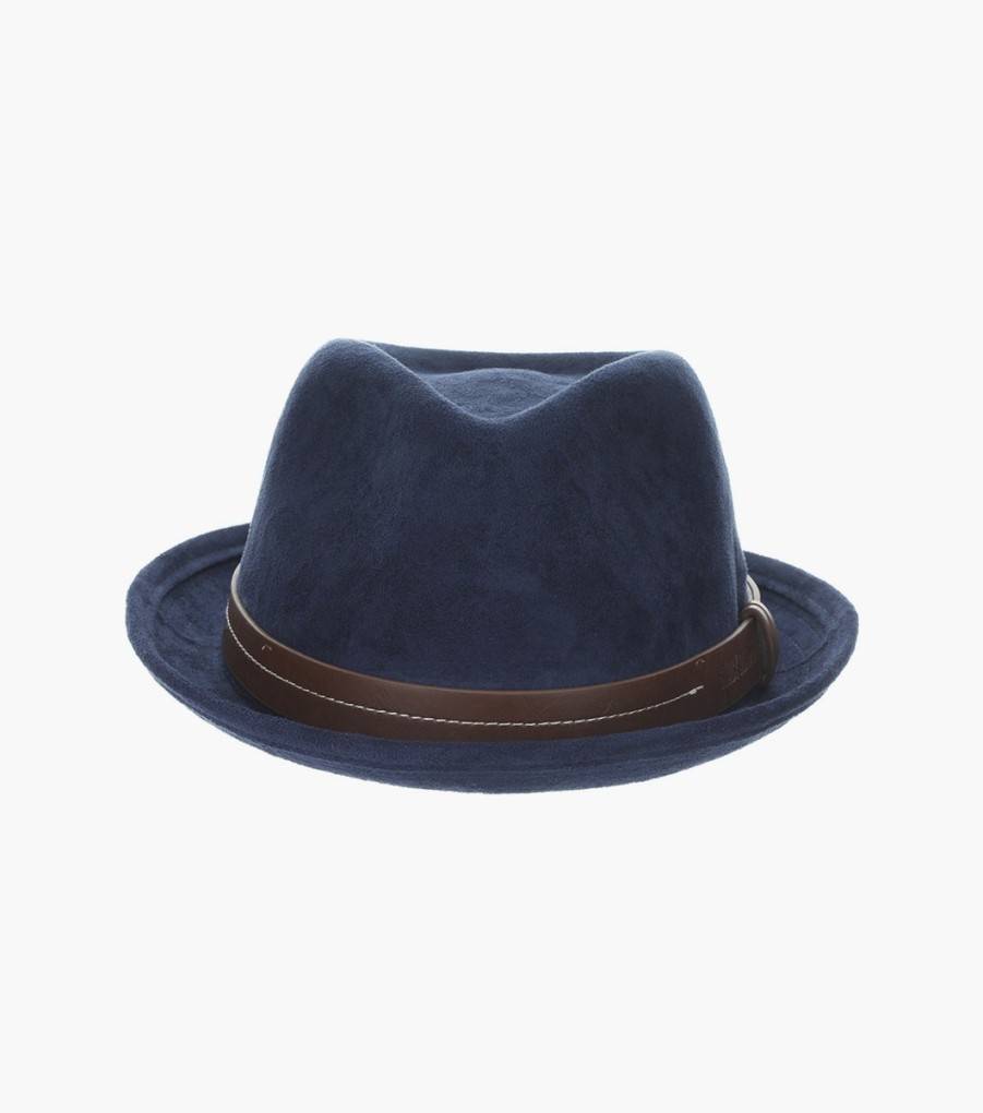 Hats | Stacy Adams Klimt Fedora Suede Pinch Front Hat