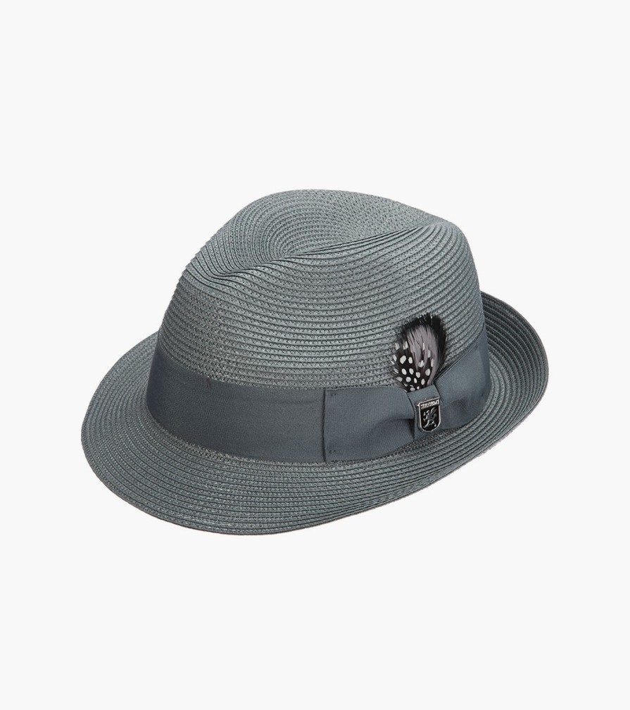 Hats | Stacy Adams Belmont Fedora Poly Braid Pinch Front Hat