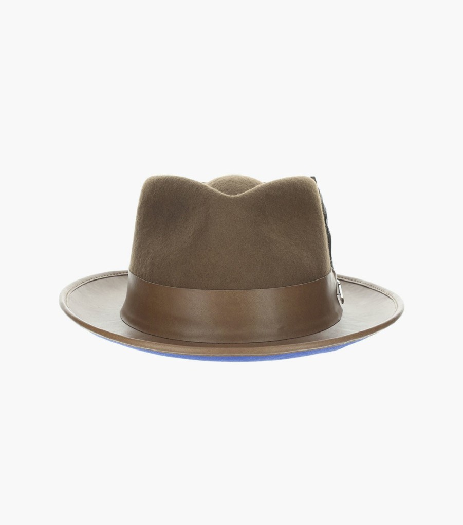 Hats | Stacy Adams Provo Fedora Wool Felt Pinch Front Hat