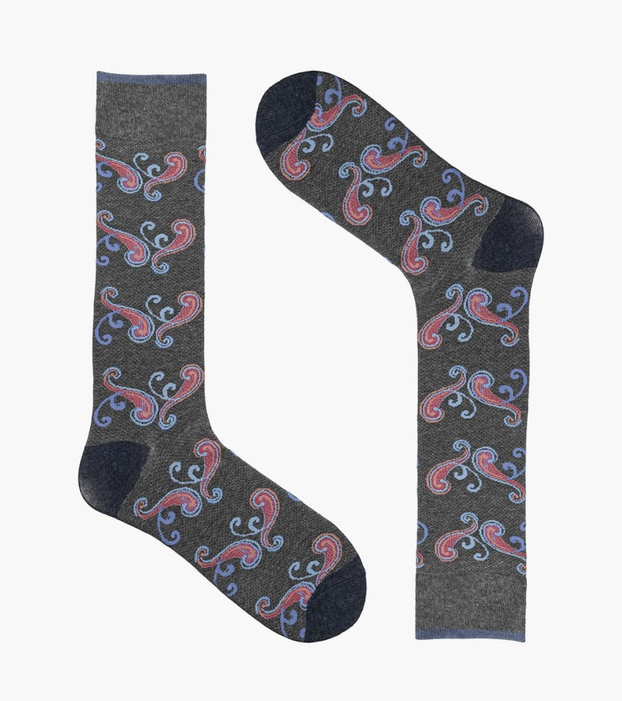 Socks | Stacy Adams Cool Paisley Men\\'S Crew Dress Sock